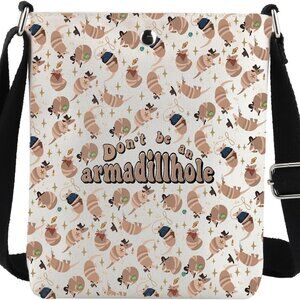 Armadillo Lover Gifts Crossbody Bag Small Waterproof Canvas Compact Shoulder Bag
